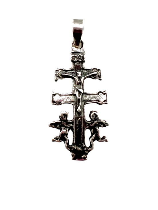 Cruz Caravaca de plata