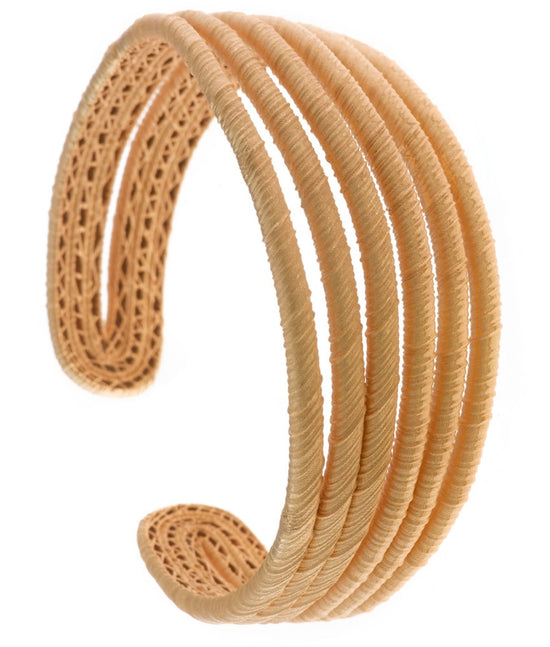 Pulsera Electra plata dorada ancha