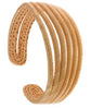 Pulsera Electra plata dorada ancha