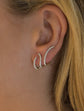 Pendientes de diseño moderno de plata925 y circonitas