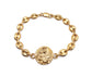 Pulsera de escapulario dorada mediano