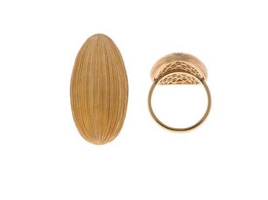 Anillo Electra plata avellana