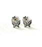 PENDIENTES ORO BLANCO NIÑA MARIPOSA CON CIRCONITAS Y ROSCA