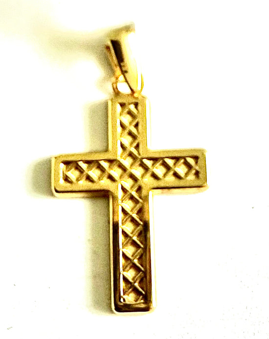Cruz de oro amarillo pequeña