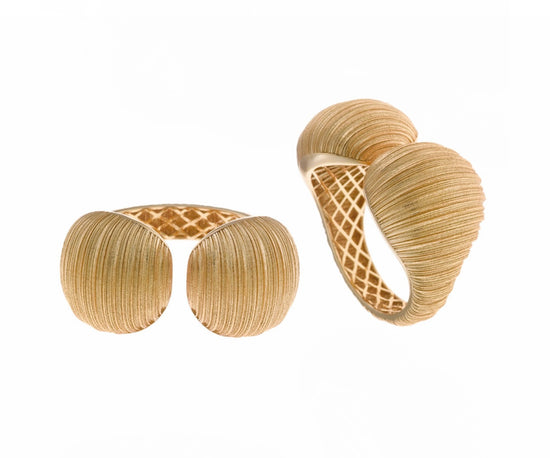 Anillo Electra plata dorada tu y yo