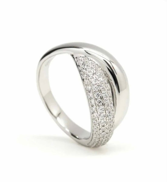 Anillo plata y circonitas