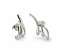Pendientes de diseño moderno de plata925 y circonitas