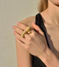 Anillo Electra plata dorada tu y yo