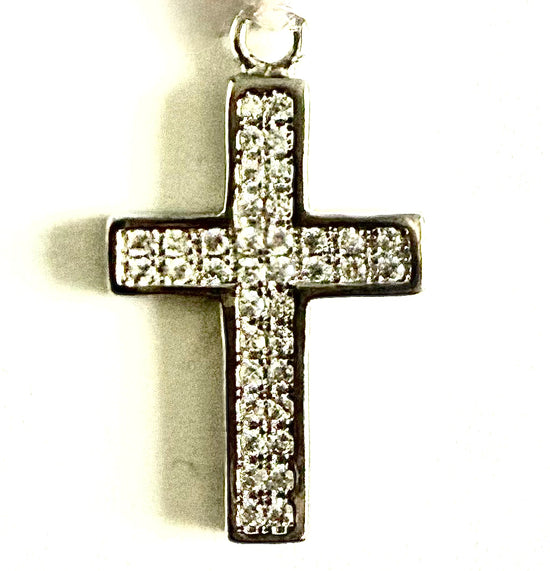 Cruz circonitas y plata