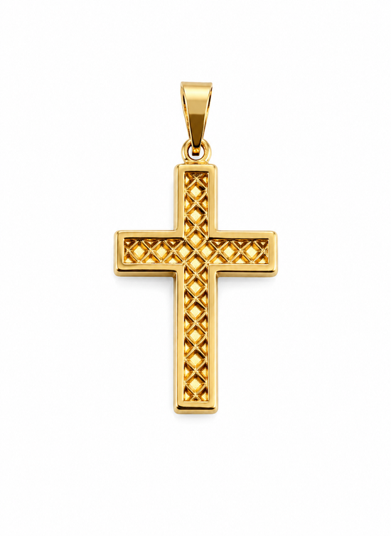 Cruz de oro amarillo pequeña