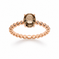 Anillo de oro rosa y sutanita