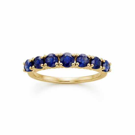 Anillo de oro amarillo y zafiros