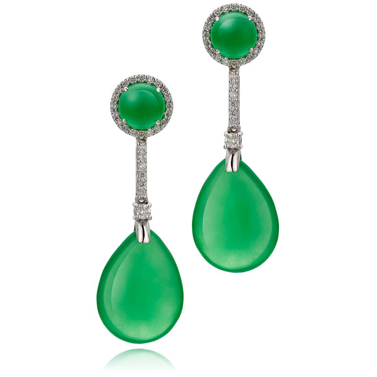 PENDIENTES GOTAS DE JADE