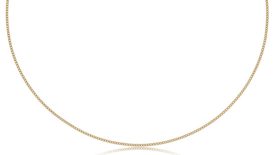 Gold chain with a 1.25 mm caliber.