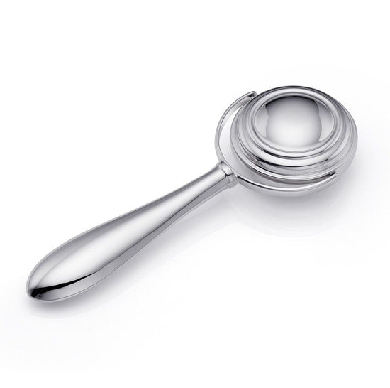 ROTATING ROUND SILVER RATTLE