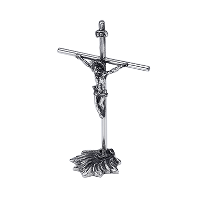 Cruz de plata peana